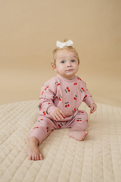 Lucky Panda Kids - Jogger Set | Blush & Cherry