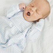 Magnolia Baby - Peek-A-Boo Wishes Gathered Gown - Light Blue