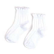 Little Stocking Co. - White Frill Midi Socks