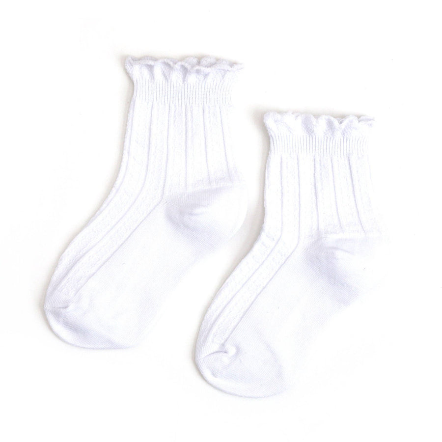 Little Stocking Co. - White Frill Midi Socks