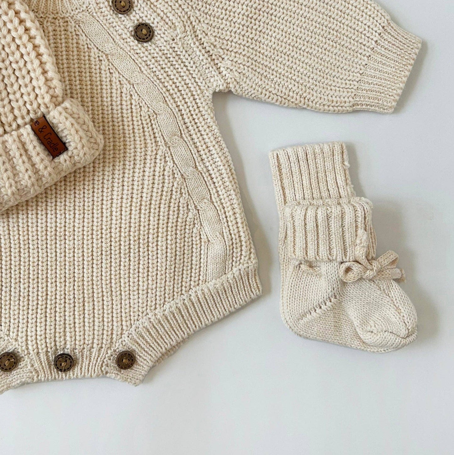 OLIVE & CRADLE - Elliot Knitted Sweater Romper
