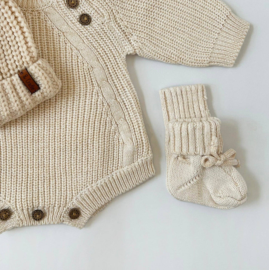 OLIVE & CRADLE - Elliot Knitted Sweater Romper