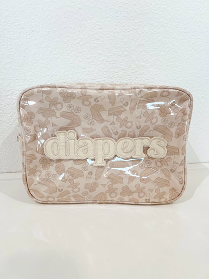 KENZKUSTOMZ - Diapers XL - Clear Coat Bag Tan
