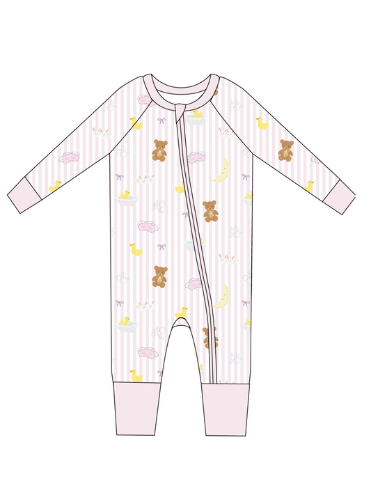 Toast + Jams - Bathtime Bows Zip Jam
