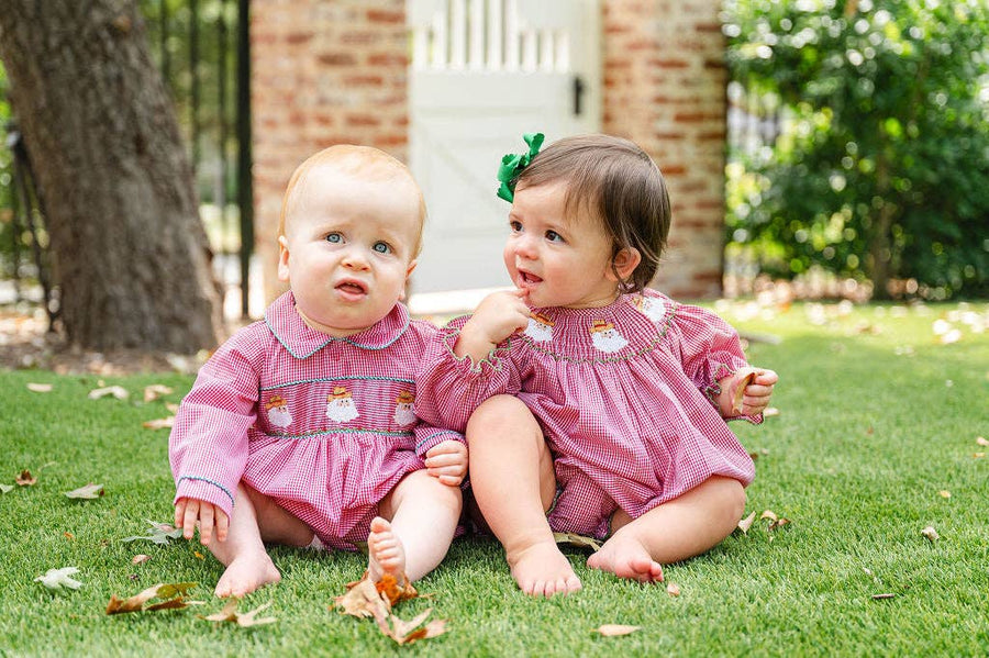 Ruth and Ralph - Cowboy Santa Smocked Birdie Bubble