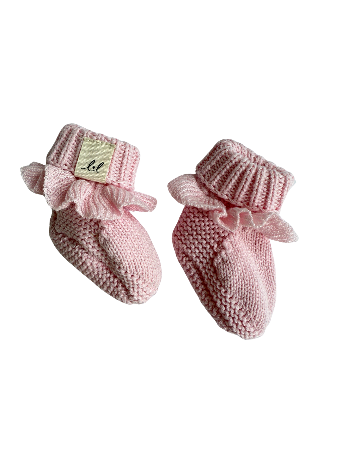 Luna + Luca - Classic Ruffle Booties - Powder Pink