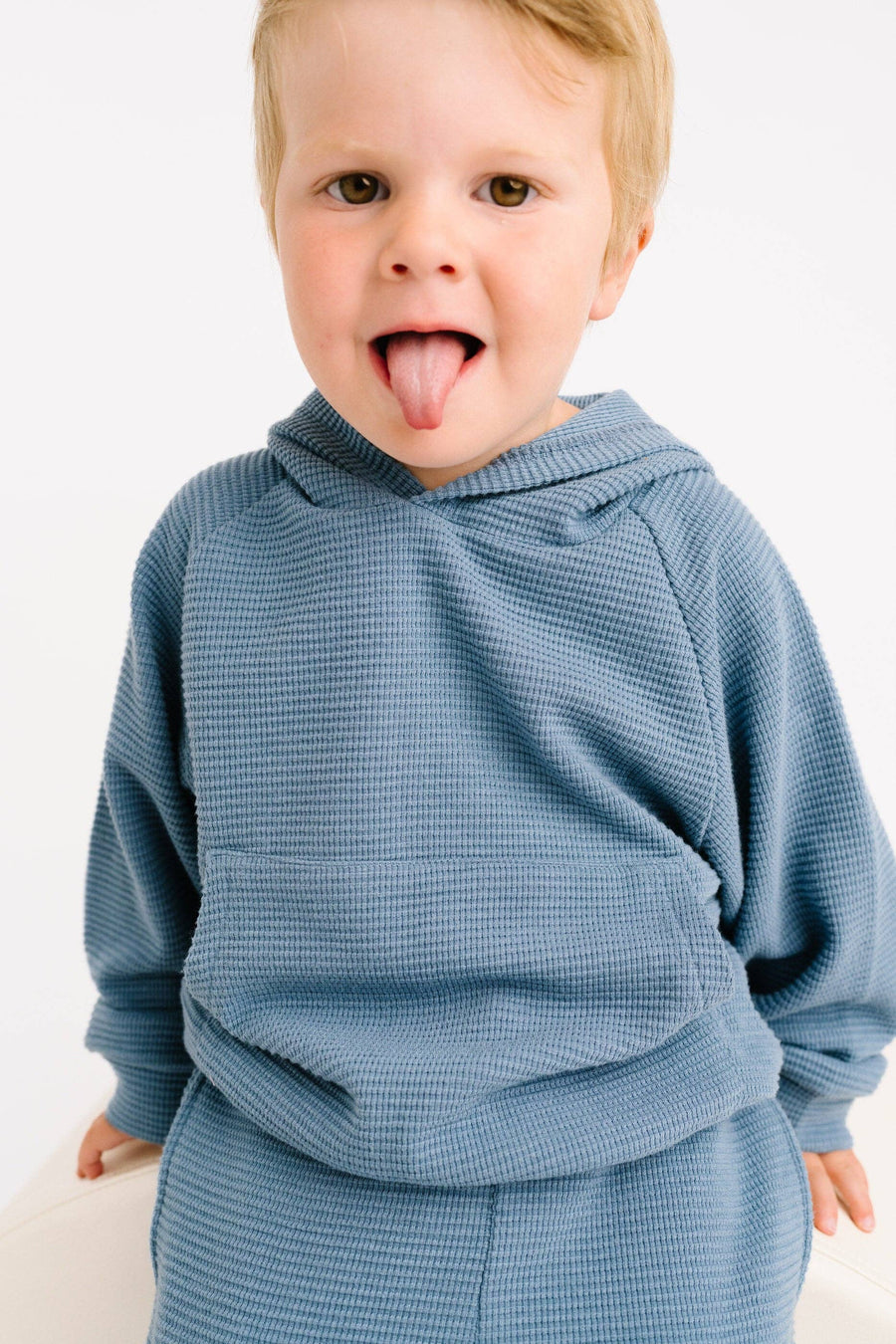 Little One Shop - Dusty Blue Waffle Cargo Set