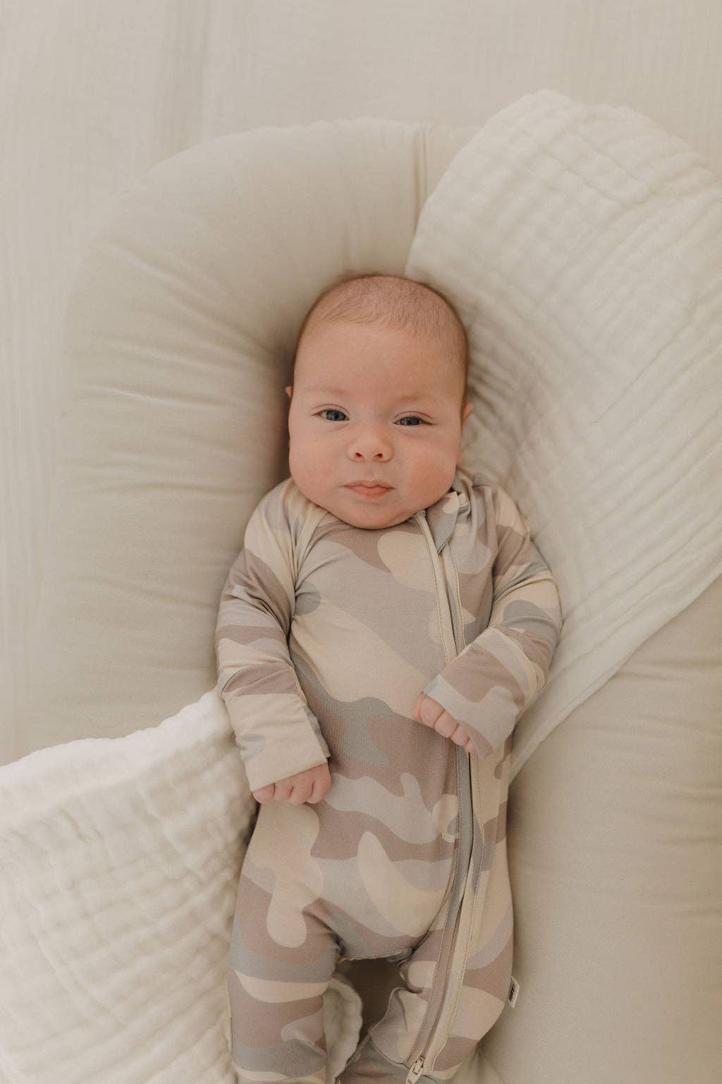 Forever French Baby - Bamboo Zip Pajamas | Camo