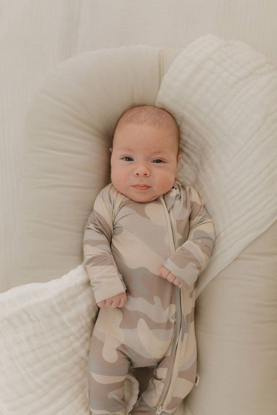 Forever French Baby - Bamboo Zip Pajamas | Camo