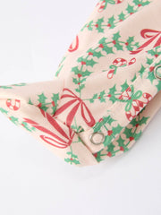 Rylee Faith Designs - Christmas Wreath Print Baby Girls Romper Long Sleeve Holiday Outfit