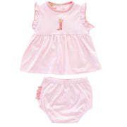 Magnolia Baby - Boots and Blooms Ruffle Diaper Cover Set - Pink