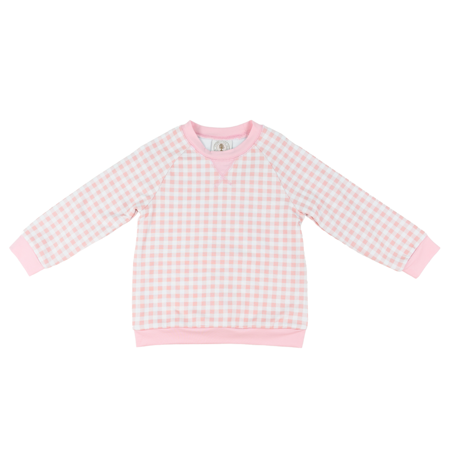 Cypress Row Childrens - Pink Gingham Palmer Pullover