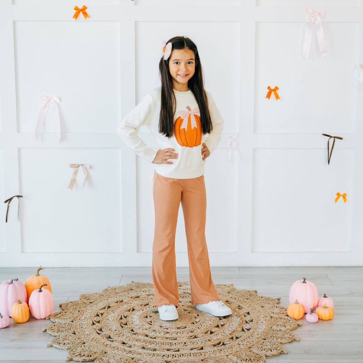 Sweet Wink - Pumpkin Tulle Bow Clip - Hair Bows - Hair Accessories
