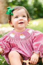 Ruth and Ralph - Cowboy Santa Smocked Birdie Bubble