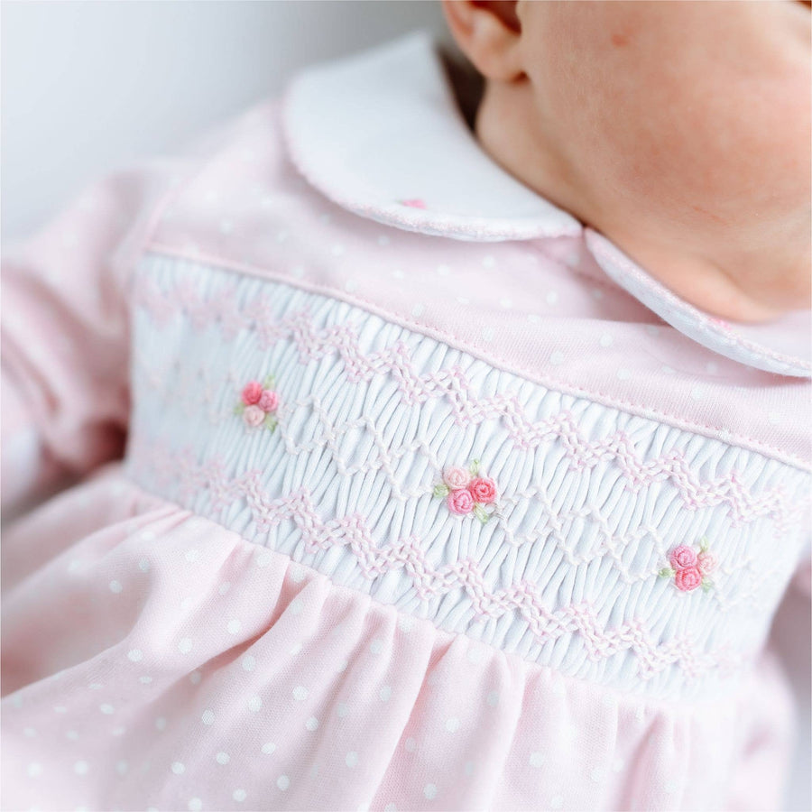 Magnolia Baby - Mia's Classics Smocked Footie - Pink