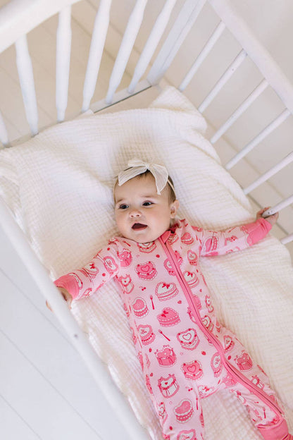 Ollie Jay - Zippy Bamboo Baby PJ in Eat Your Heart Out