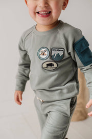 babysprouts clothing company - Boy's Raglan Sweatshirt Bamboo