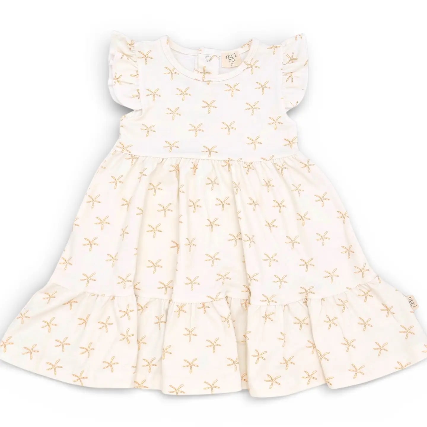 Barefoot Breeze - Ruffle Sleeve Dress | Starfish Tide Tan