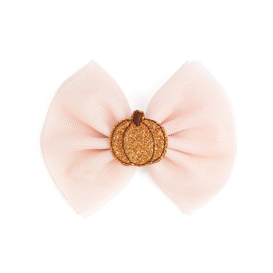 Sweet Wink - Pumpkin Tulle Bow Clip - Hair Bows - Hair Accessories