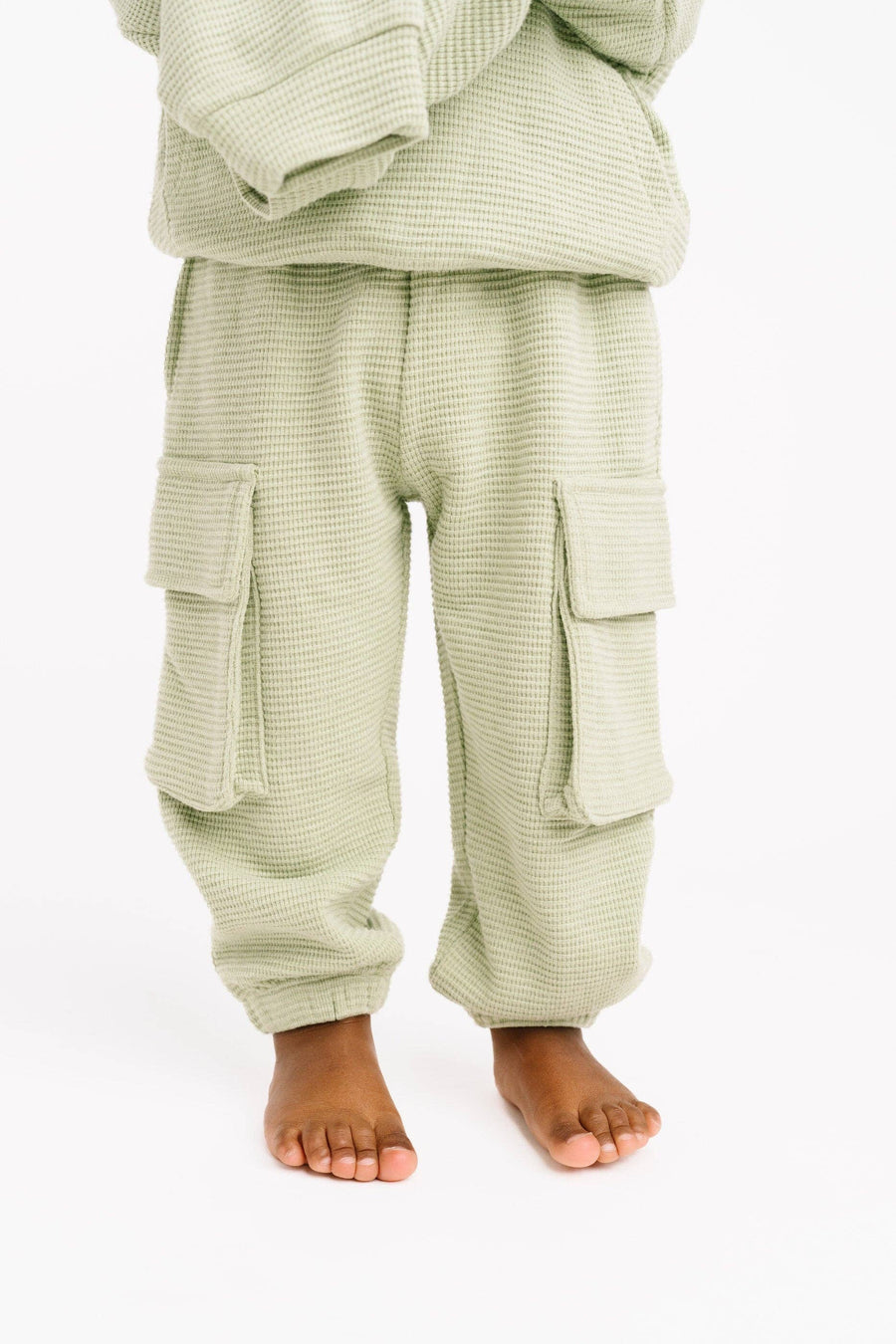 Little One Shop - Sage Mist Waffle Cargo Set