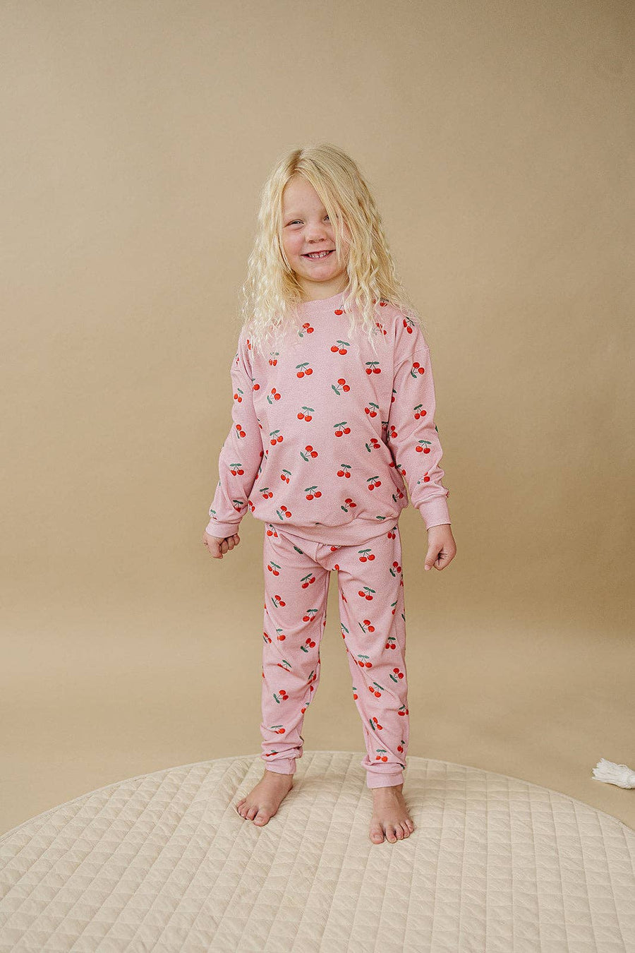 Lucky Panda Kids - Jogger Set | Blush & Cherry