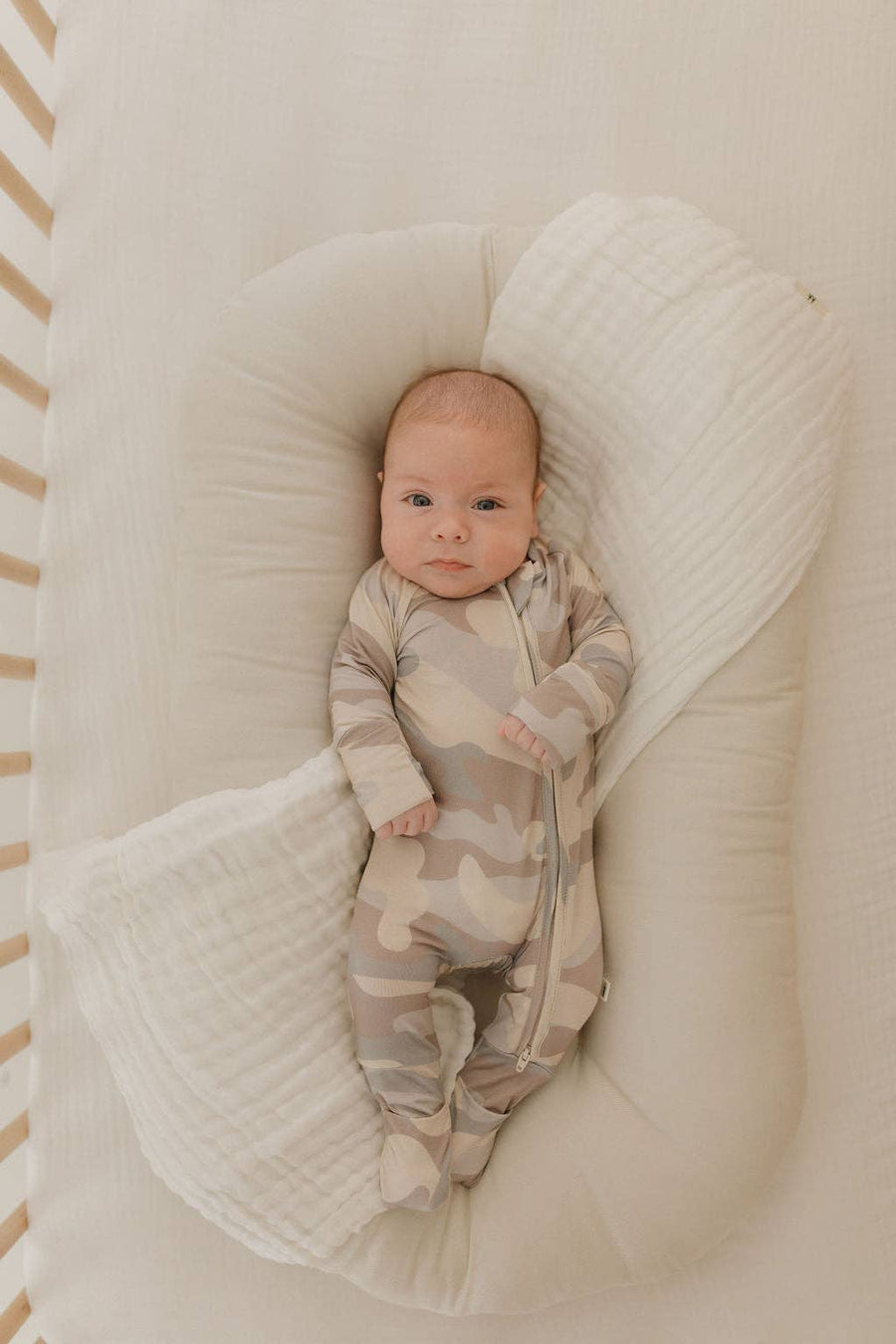 Forever French Baby - Bamboo Zip Pajamas | Camo