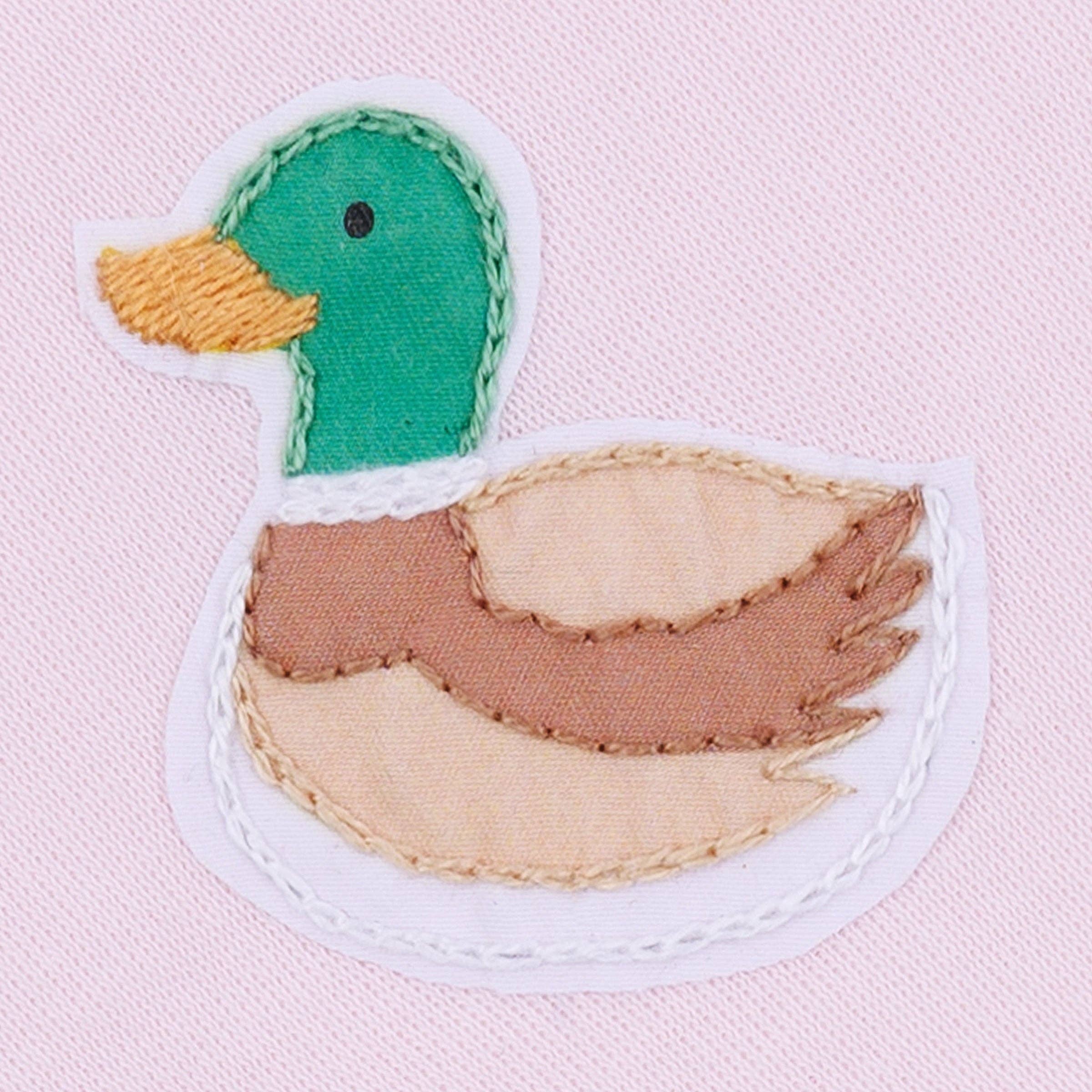 Magnolia Baby - Mini Mallard Embroidered Bubble - Pink
