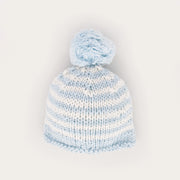Newborn Baby Blue Pom Pom Beanie Hat