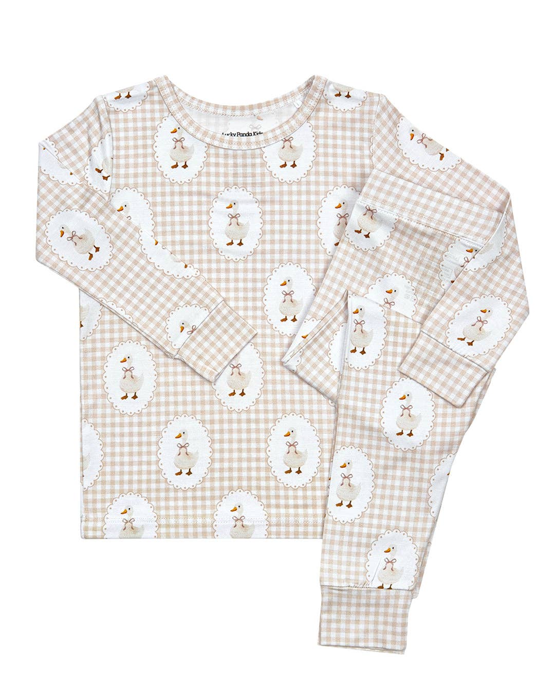 Lucky Panda Kids - Bamboo Two Piece Set | Gingham & Goose