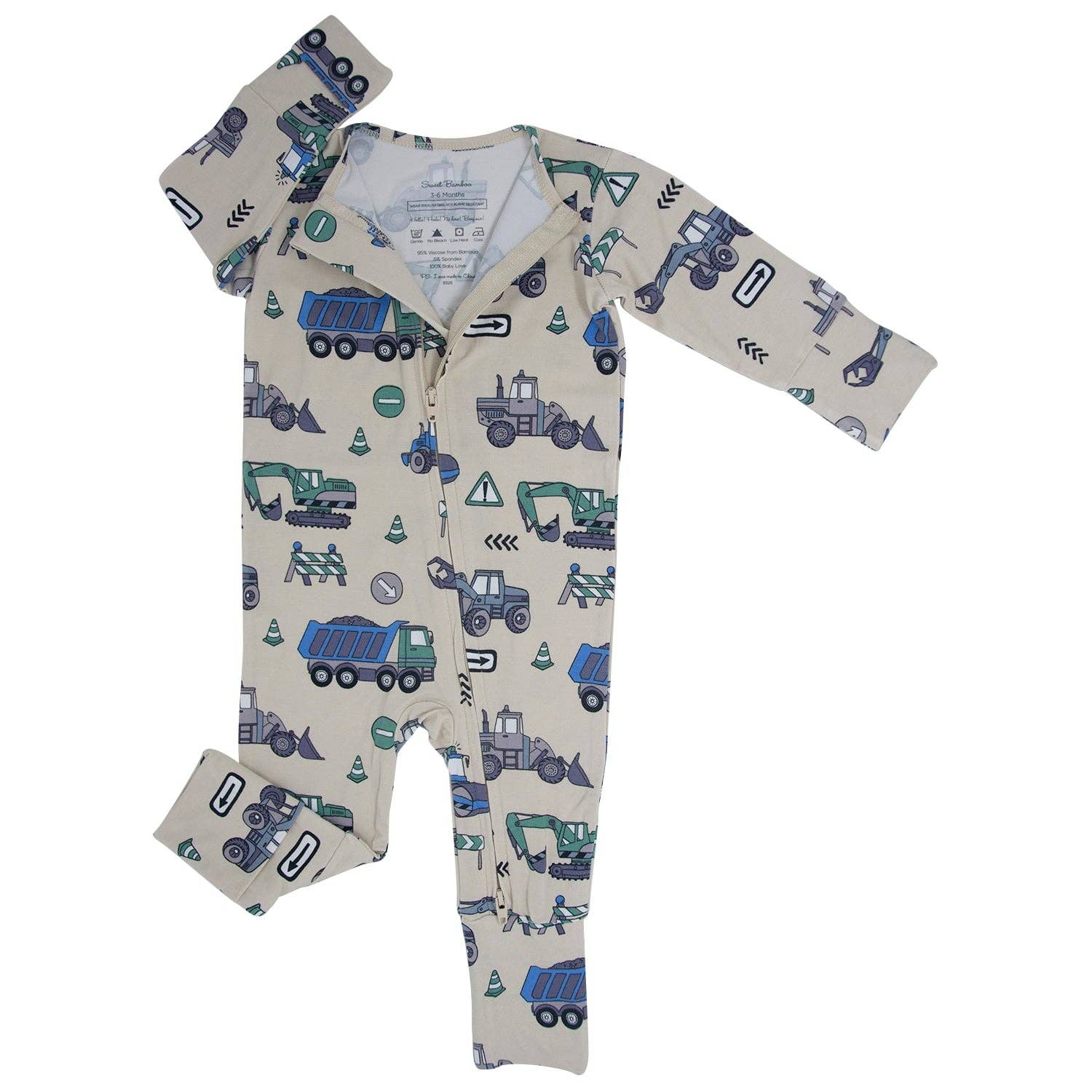 Sweet Bamboo - Convertible Romper - Construction Site