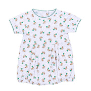 Magnolia Baby - Mini Mallard Print Short Sleeve Bubble - Green