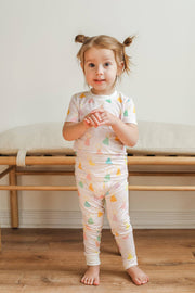 Southern Slumber - Pink Birthday Print 2 Piece Bamboo Pajama Set