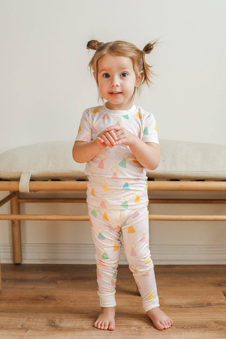 Southern Slumber - Pink Birthday Print 2 Piece Bamboo Pajama Set