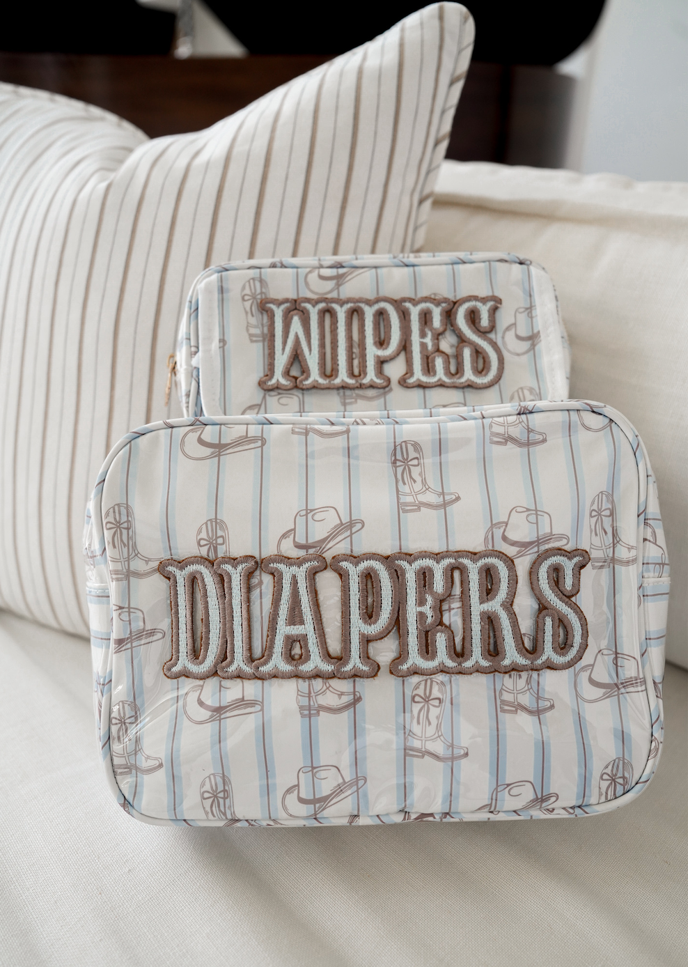 KENZKUSTOMZ - Wipes Pouch - Western Blues Clear Coat Bag