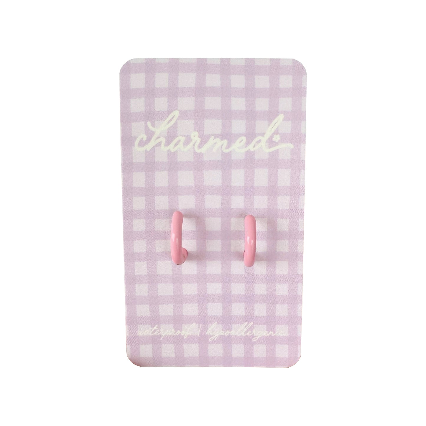 Shop Charmed Co - Pink Hoop | Hypoallergenic & Click-In