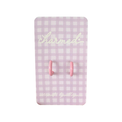 Shop Charmed Co - Pink Hoop | Hypoallergenic & Click-In