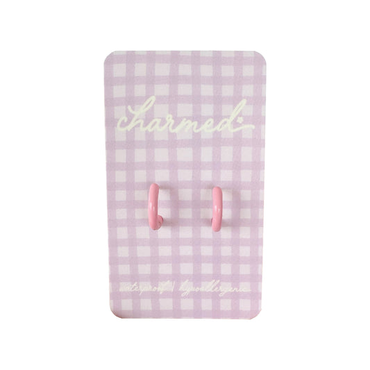 Shop Charmed Co - Pink Hoop | Hypoallergenic & Click-In