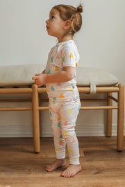 Southern Slumber - Pink Birthday Print 2 Piece Bamboo Pajama Set