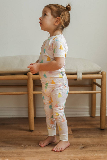Southern Slumber - Pink Birthday Print 2 Piece Bamboo Pajama Set