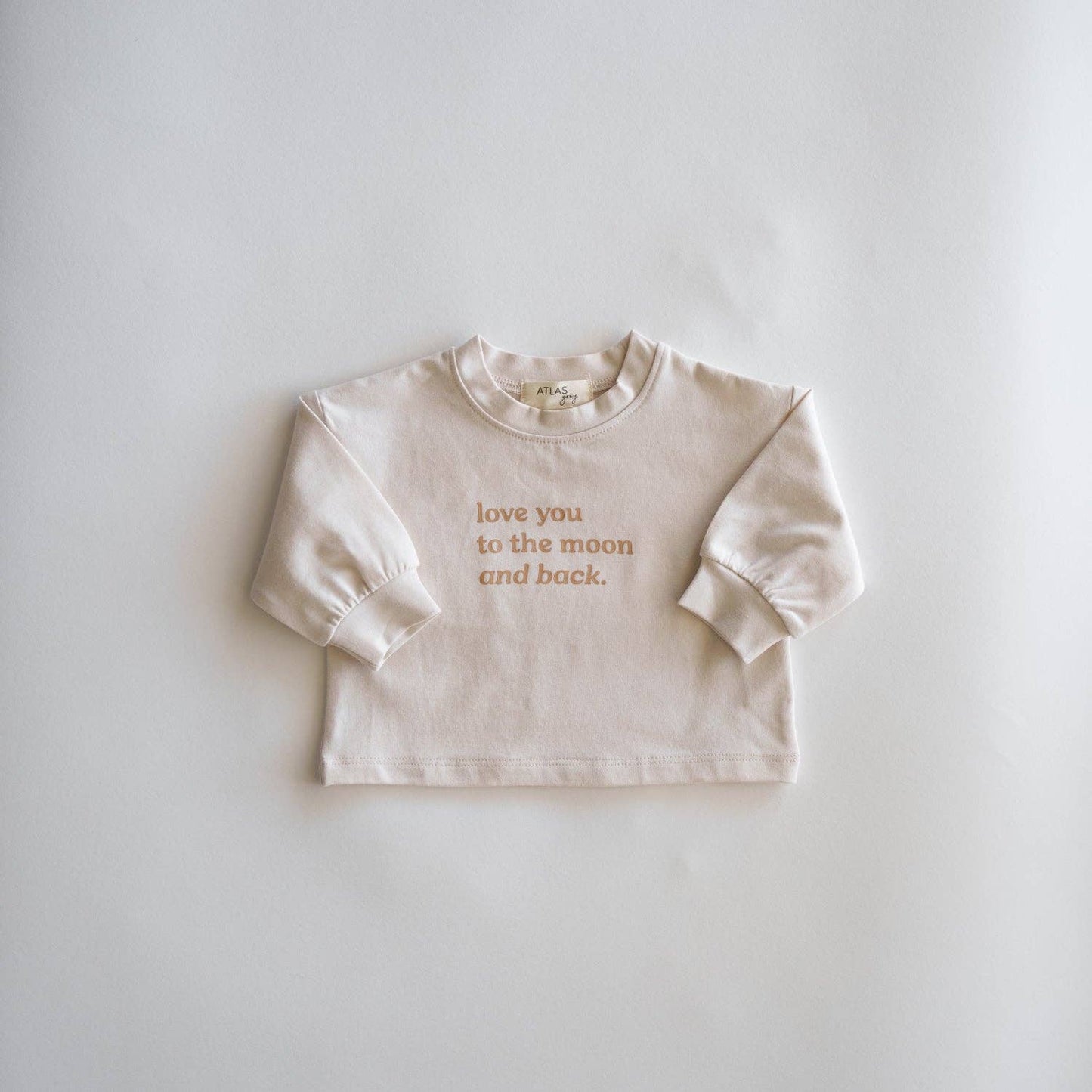 Atlas Grey - Love You To The Moon And Back - Organic Longsleeve