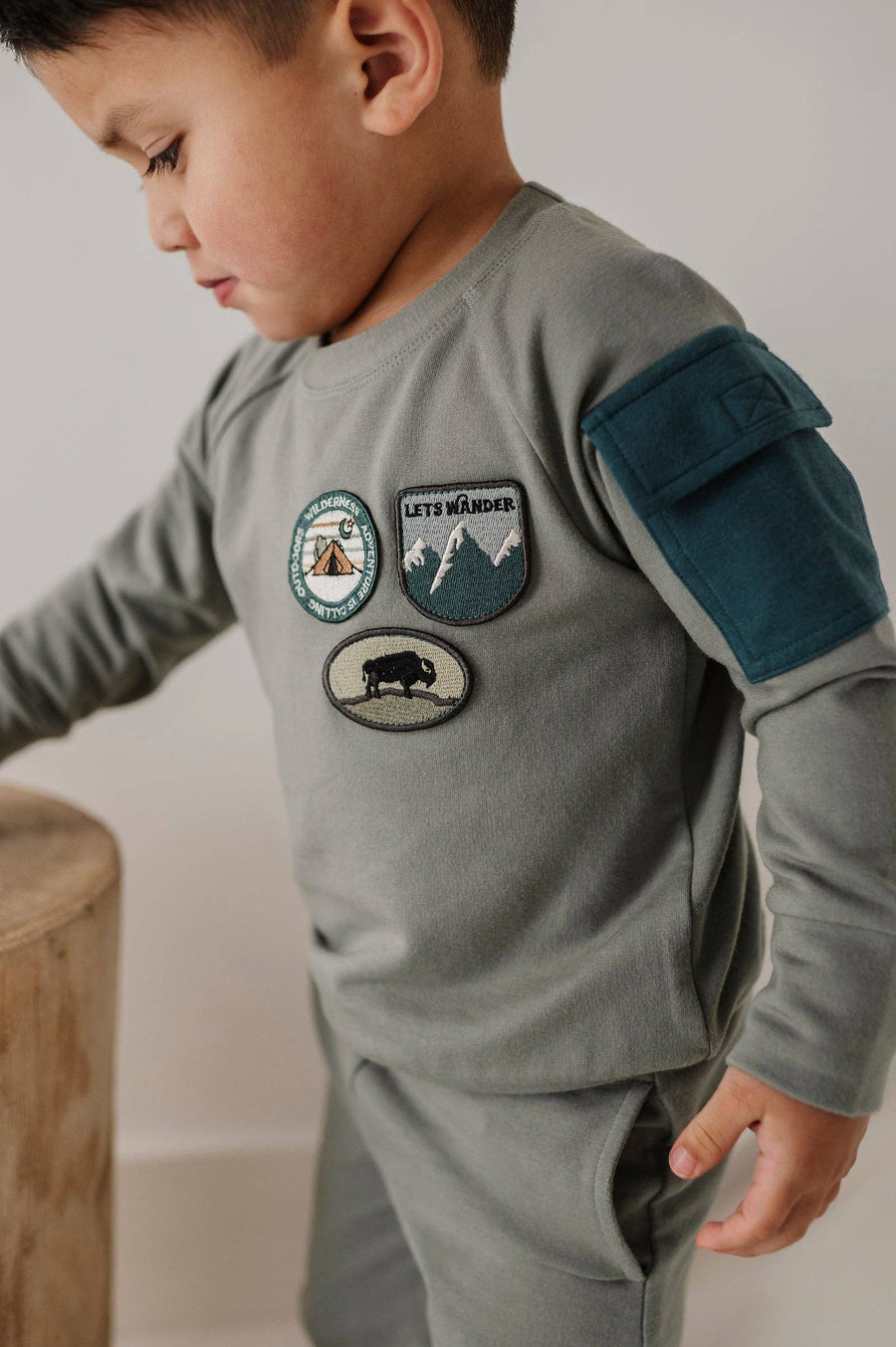 babysprouts clothing company - Boy's Raglan Sweatshirt Bamboo
