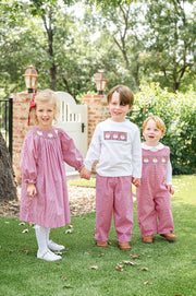 Ruth and Ralph - Cowboy Santa Smocked Norman Longall