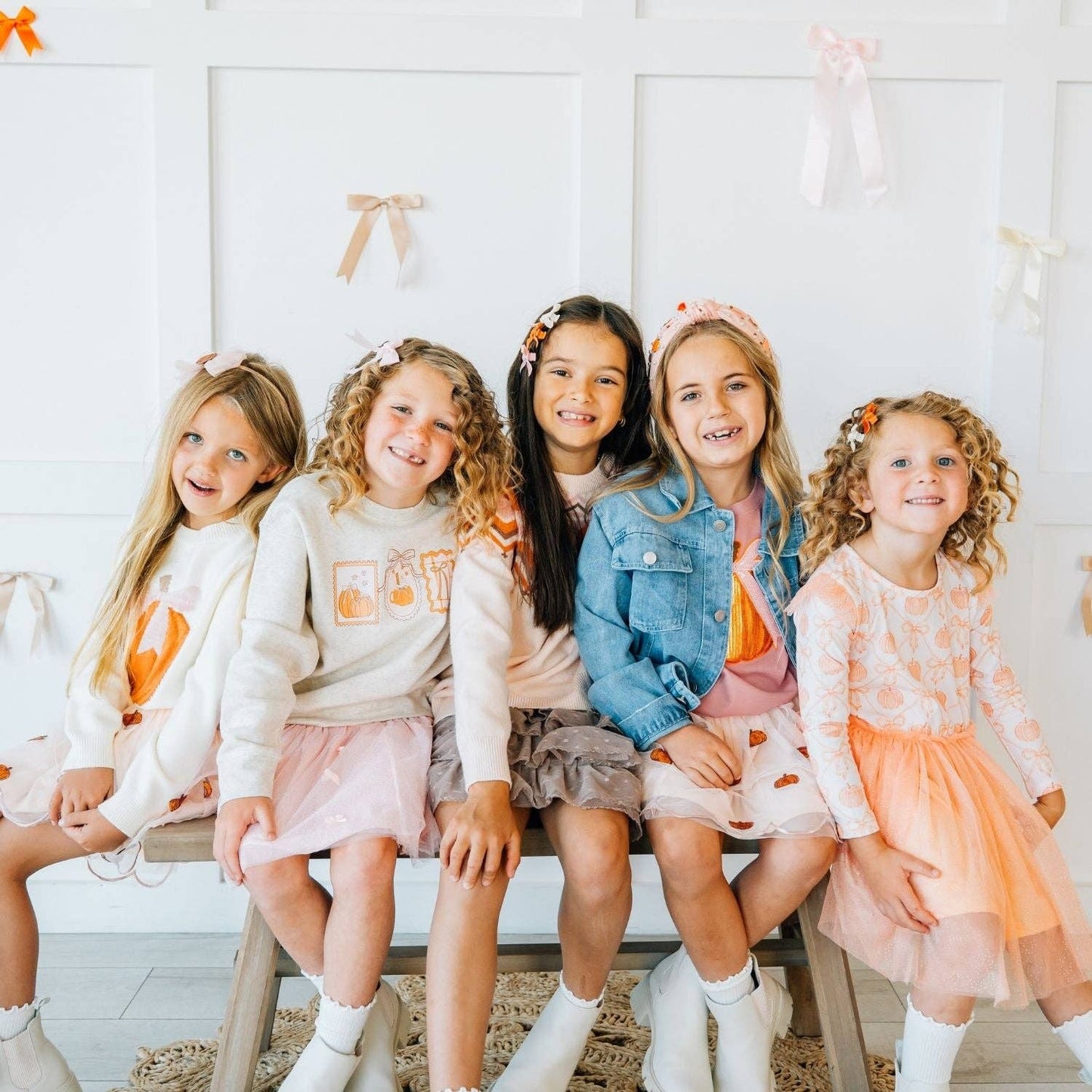 Sweet Wink - Coquette Pumpkin Sequin Patch Short Sleeve T-Shirt - Kids