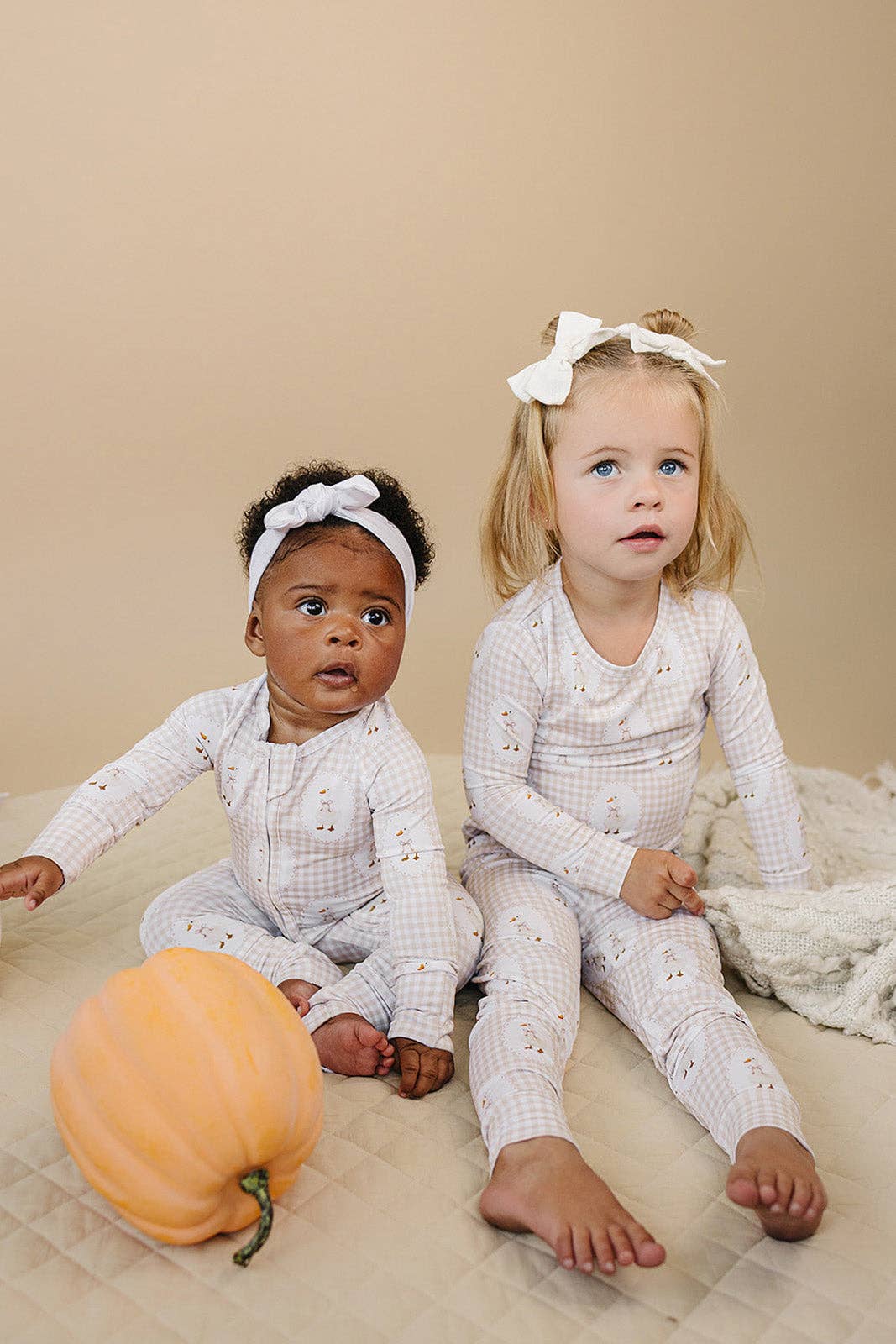 Lucky Panda Kids - Bamboo Zip Romper | Gingham & Goose