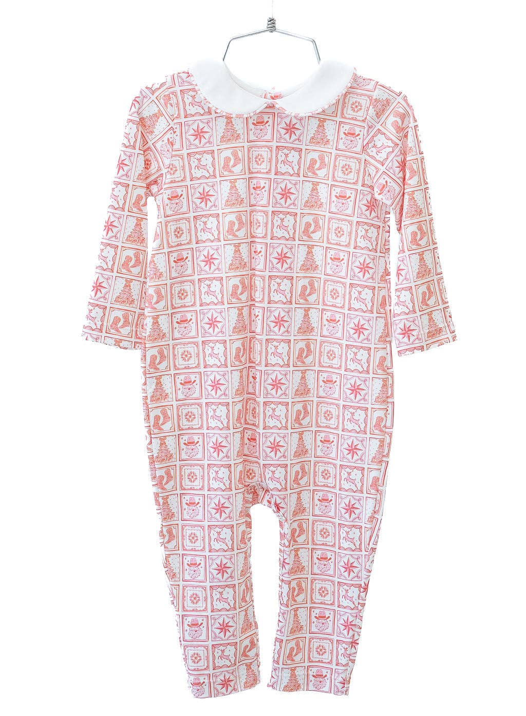 Ruth and Ralph - Christmas Tiles Pima Cotton Grayson Coverall Romper