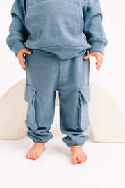 Little One Shop - Dusty Blue Waffle Cargo Set