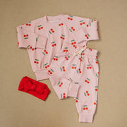 Lucky Panda Kids - Jogger Set | Blush & Cherry