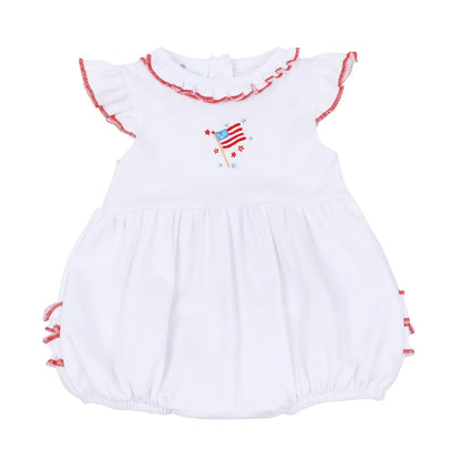 Magnolia Baby - A Sparkly Fourth Ruffle Bubble