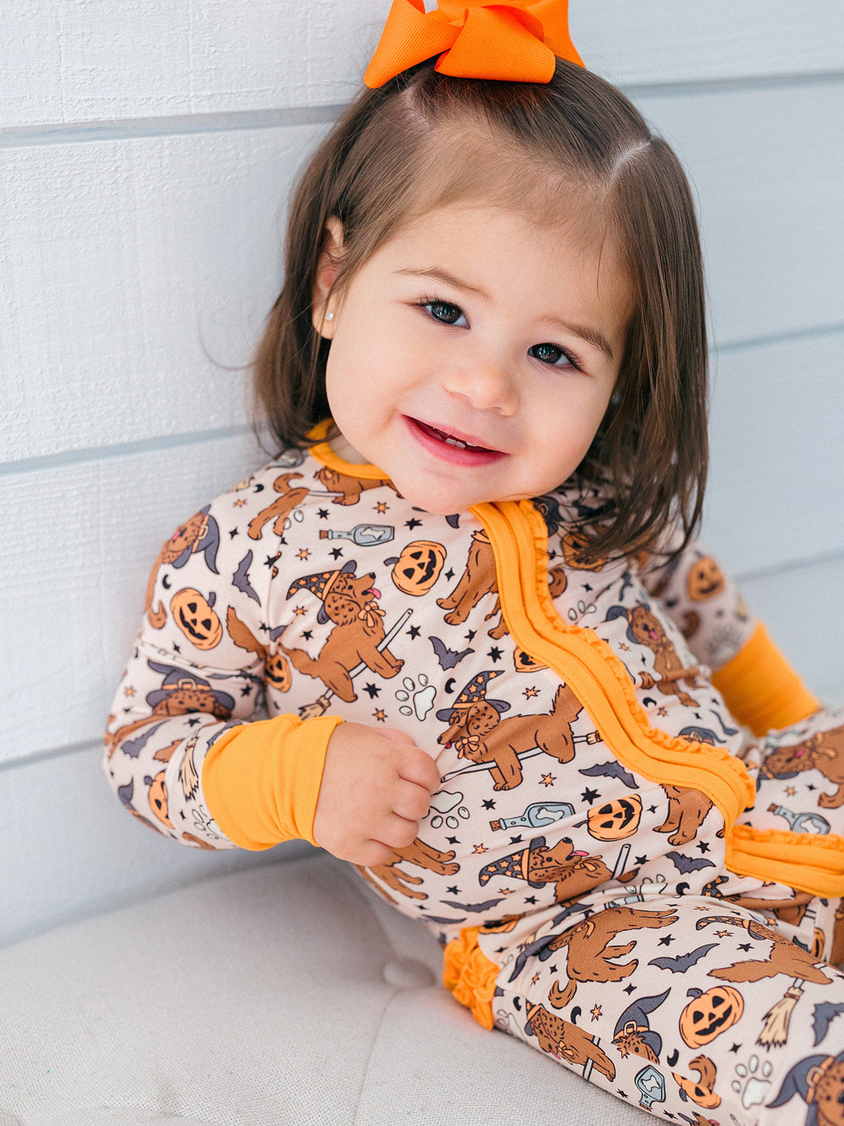 Poppy Kids Co - Howl-O-Ween Ruffle Romper