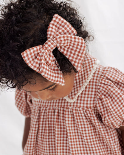Quincy Mae - Red Gingham Bow
